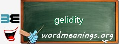 WordMeaning blackboard for gelidity